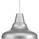 District LED 12 inch Metallic Gray Outdoor Hanging Lantern in Metallic Grey