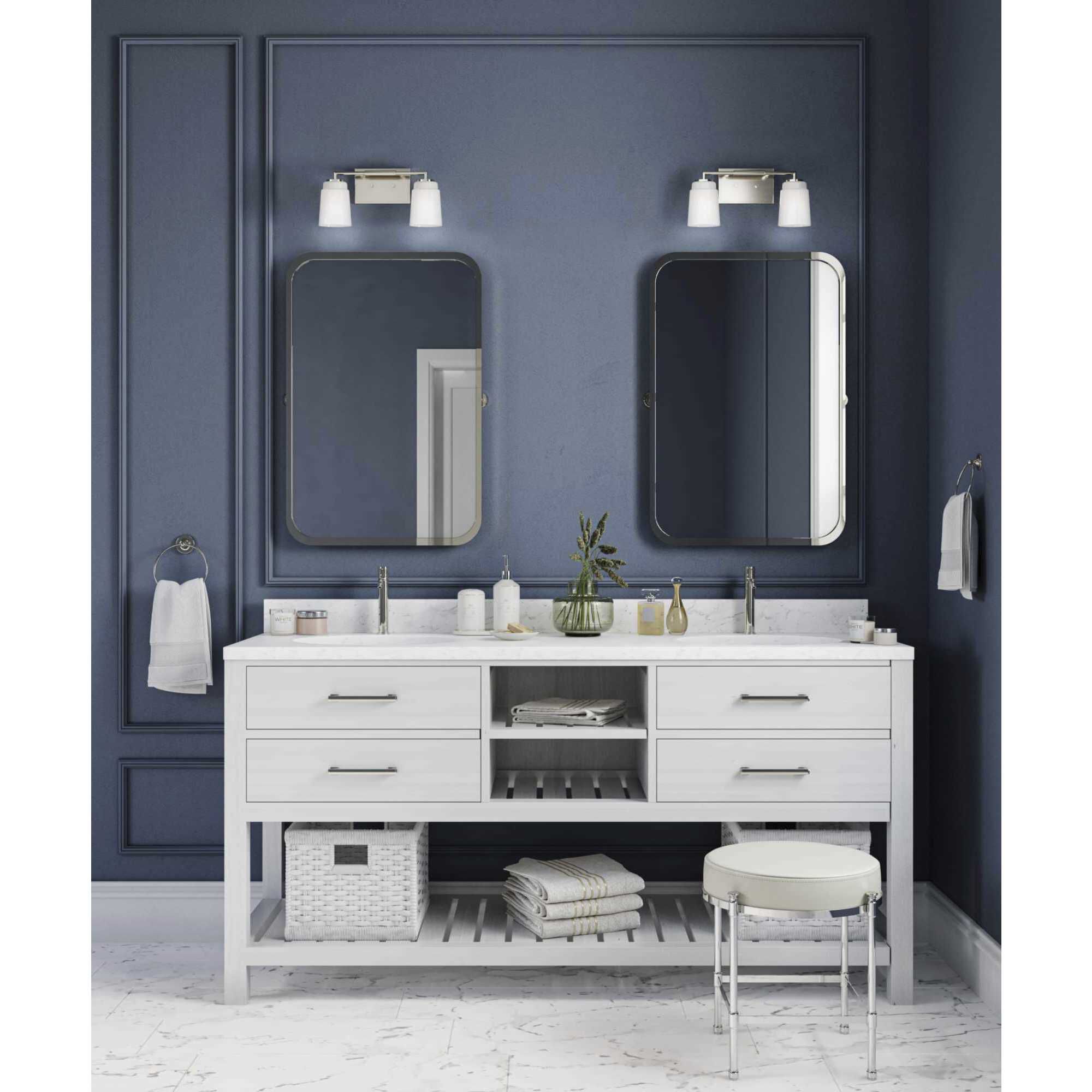 Spenser 2 Light 15.62 inch Brushed Nickel Vanity Light Wall Light