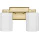 Estrada 2 Light 13.37 inch Brushed Gold Bathroom Vanity Light Wall Light
