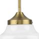 School House 1 Light 8 inch Vintage Brass Mini Pendant Ceiling Light