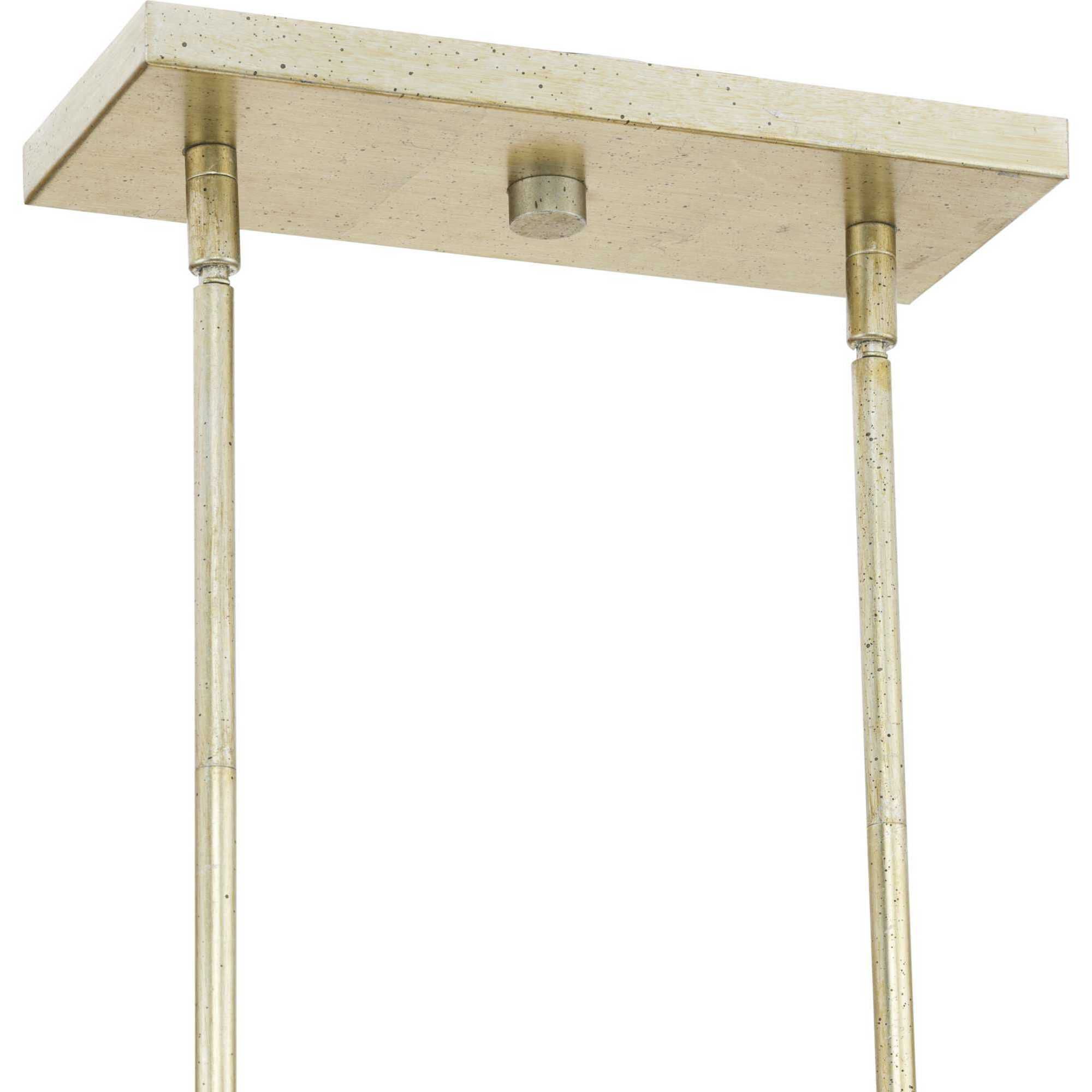 Laurel 7 Light 50.5 inch Gilded Silver Linear Chandelier Ceiling Light, Design Series