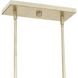 Laurel 7 Light 50.5 inch Gilded Silver Linear Chandelier Ceiling Light, Design Series