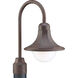 Die-Cast Shade 1 Light 16 inch Cobblestone Outdoor Post Lantern
