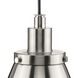 Hinton 1 Light 8.25 inch Brushed Nickel Mini-Pendant Ceiling Light