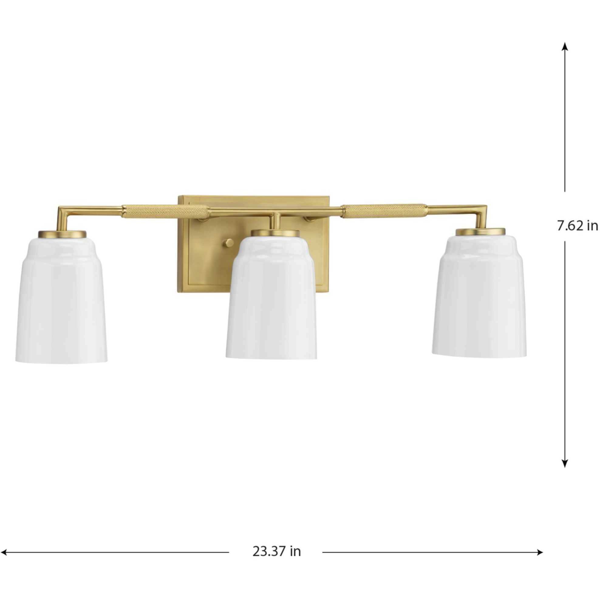 Spenser 3 Light 23.37 inch Brushed Gold Vanity Light Wall Light