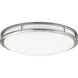 Modular Fluorescent 3 Light 32 inch Brushed Nickel Flush Mount Ceiling Light in Circline Fluorescent