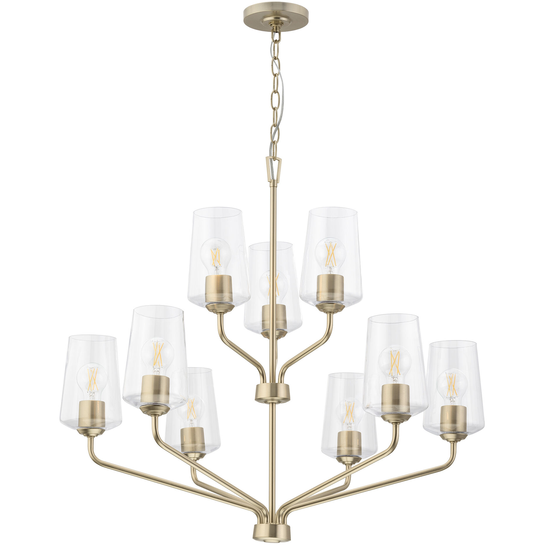 Celino 9 Light 32 inch Champagne Bronze Chandelier Ceiling Light