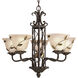 Eden 5 Light 27 inch Forged Bronze Chandelier Ceiling Light
