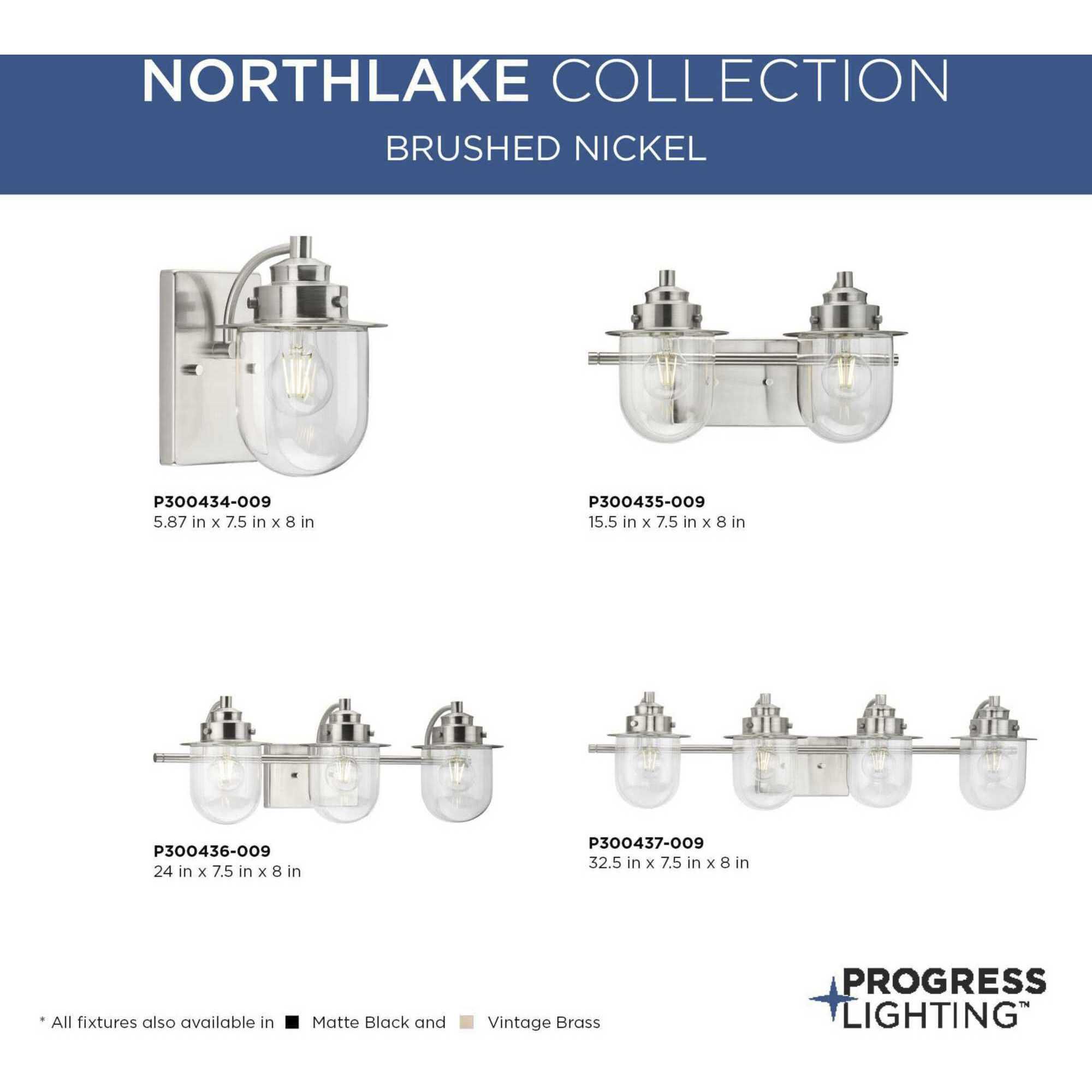 Northlake 4 Light 32.5 inch Brushed Nickel Bath Light Wall Light