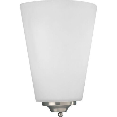 Compact Fluorescent Wall 2 Light 8 inch Brushed Nickel ADA Wall Sconce Wall Light