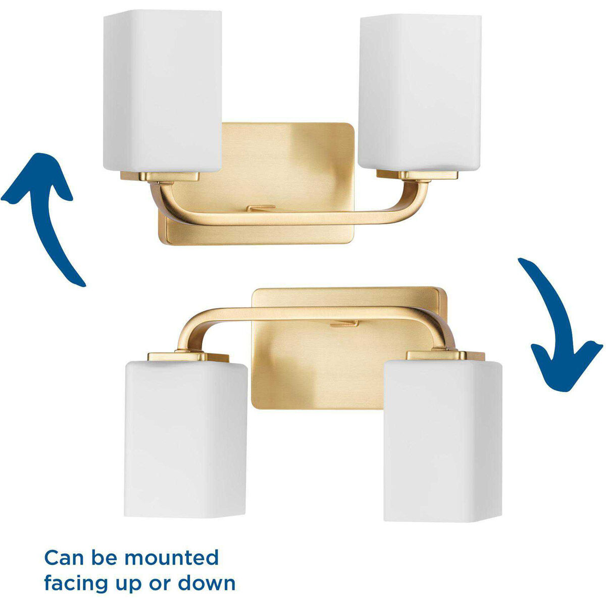 Cowan 2 Light 14 inch Satin Brass Bath Vanity Wall Light