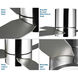 Braden 44 inch Brushed Nickel with American Walnut/Silver Blades Ceiling Fan, Progress LED