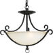 Santiago 3 Light 19.88 inch Forged Black Semi-Flush Mount Ceiling Light