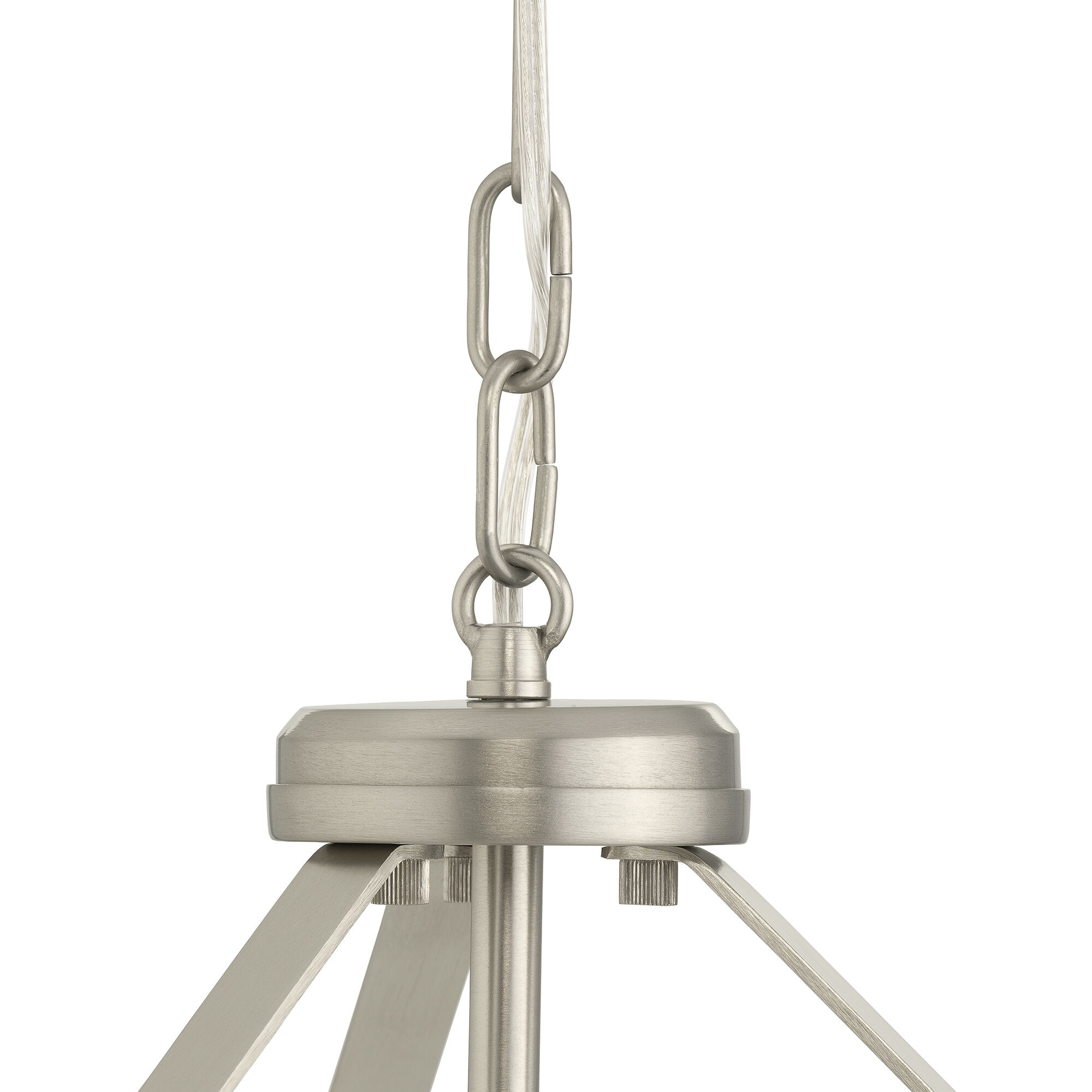 Lieon 3 Light 21 inch Brushed Nickel Convertible Pendant Ceiling Light