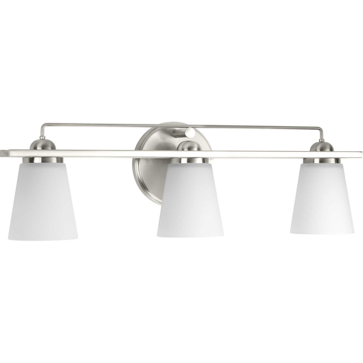 Flight 3 Light 26.25 inch Brushed Nickel Bath Vanity Wall Light, Design Series