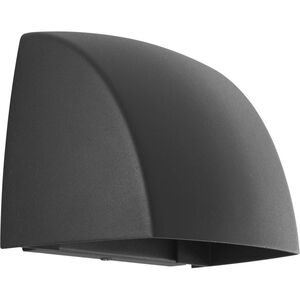 Cornice LED LED 5 inch Textured Black Outdoor Wall Sconce, Progress LED