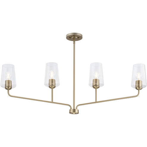 Celino Linear Chandelier Ceiling Light in Champagne Bronze