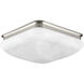 LED Square Glass FM LED 11.38 inch Brushed Nickel Flush Mount Ceiling Light, Progress LED