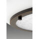Opal-Linen LED LED 12 inch Antique Bronze Flush Mount Ceiling Light, Progress LED