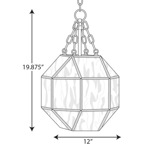 Mauldin 1 Light 12 inch Brushed Nickel Pendant Ceiling Light, Design Series