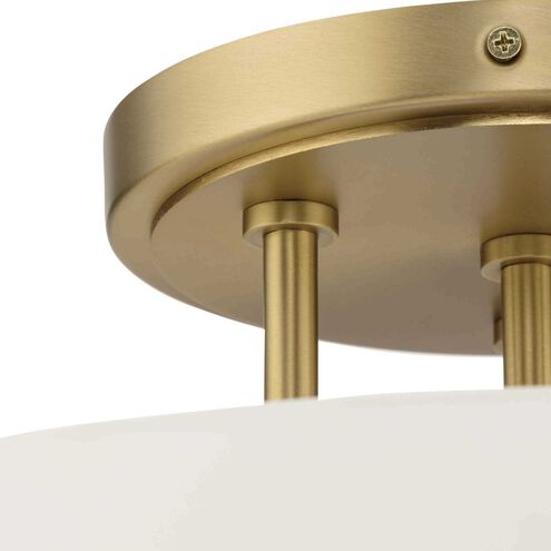 Tosca 3 Light 18 inch Brushed Bronze Semi-Flush Mount Ceiling Light, Design Series