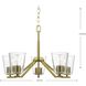 Vertex 5 Light 22.5 inch Brushed Gold Chandelier Ceiling Light