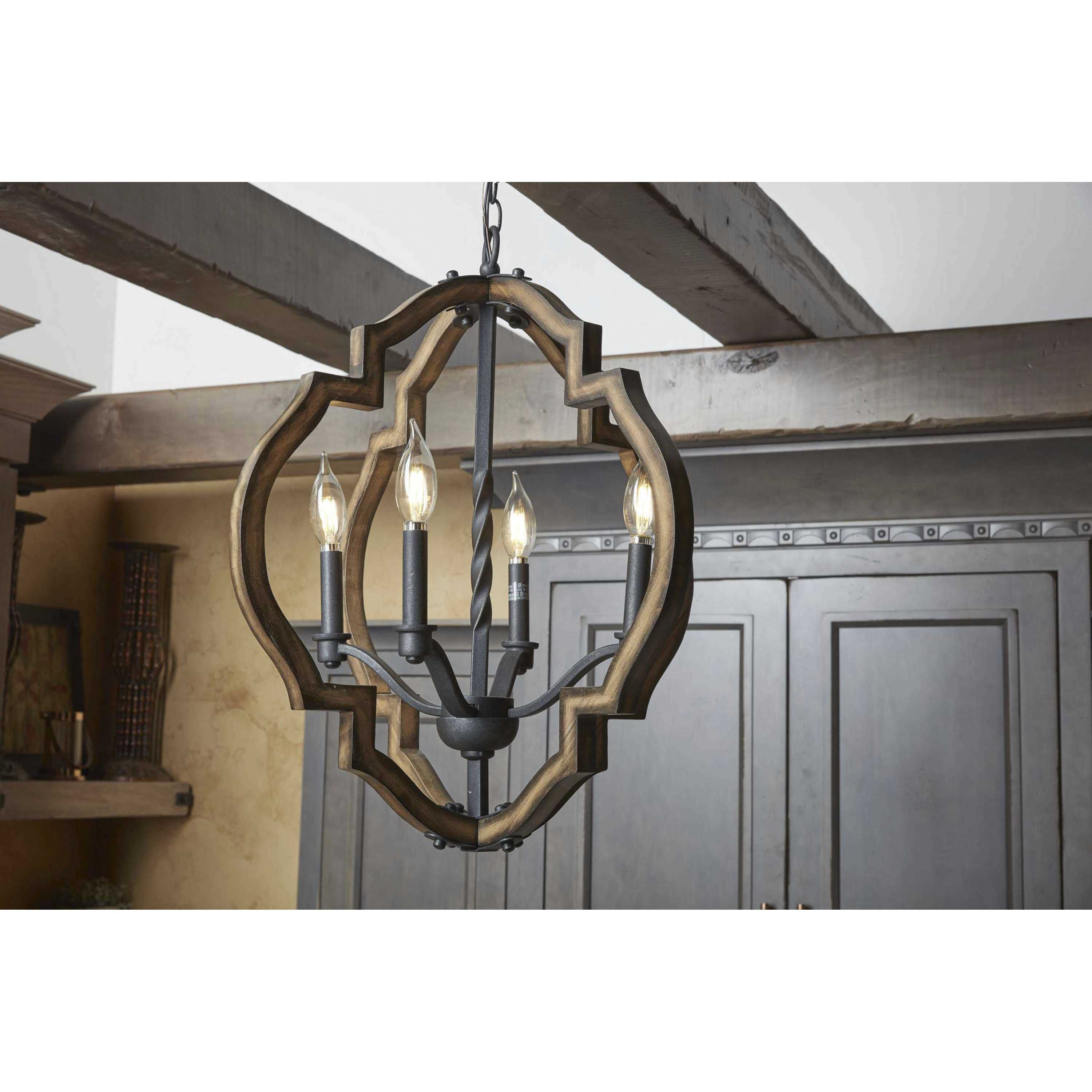 Spicewood 4 Light 22 inch Gilded Iron Chandelier Ceiling Light, Design Series