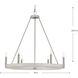 Galloway 6 Light 30 inch Brushed Nickel Chandelier Ceiling Light