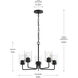 Merry 5 Light 22 inch Black Chandelier Ceiling Light