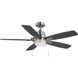 Freestone 52 inch Brushed Nickel with Silver/Grey Weathered Wood Blades Ceiling Fan