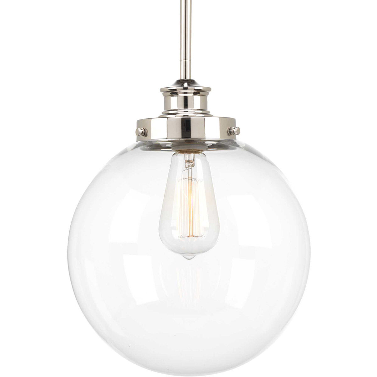 Penn 1 Light 9.75 inch Polished Nickel Pendant Ceiling Light, Medium