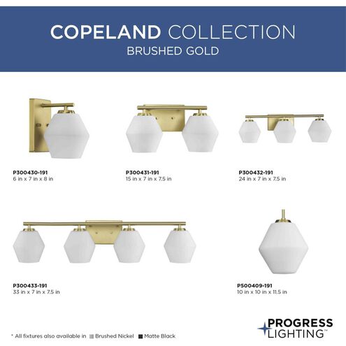 Copeland 4 Light 33 inch Brushed Gold Vanity Light Wall Light