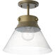 Point Dume™ Tapia Trail 1 Light 12 inch Aged Brass Semi-Flush Convertible Ceiling Light, Jeffrey Alan Marks, Design Series 