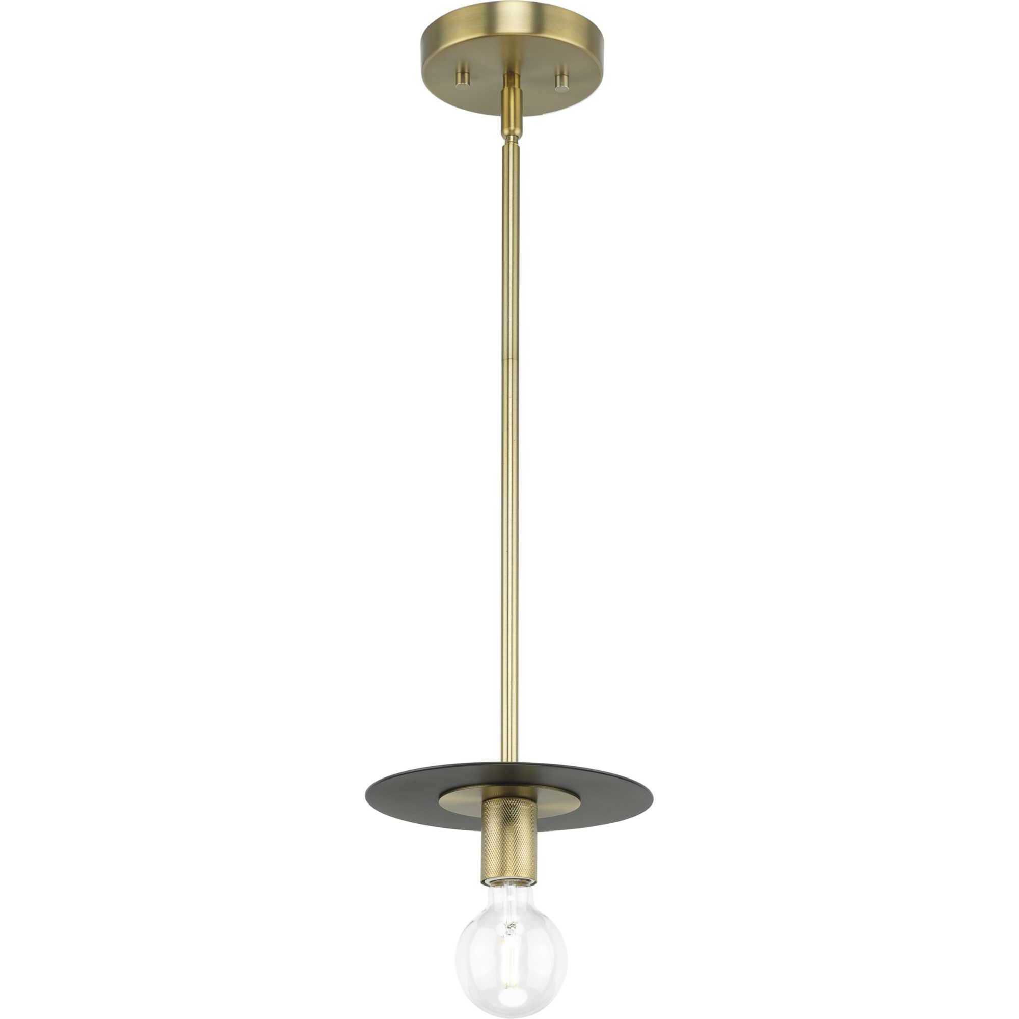 Trimble 1 Light 8 inch Brushed Bronze Mini Pendant Ceiling Light, Design Series