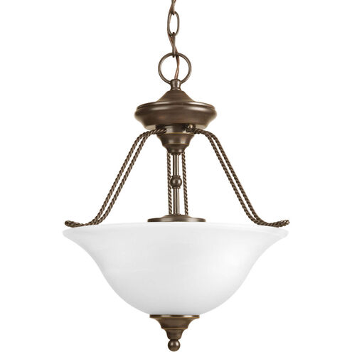 Avalon 3 Light 13 inch Antique Bronze Close-to-Ceiling Ceiling Light in Alabaster Glass