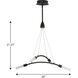 Kylo LED LED 30 inch Matte Black Chandelier Ceiling Light, Progress LED
