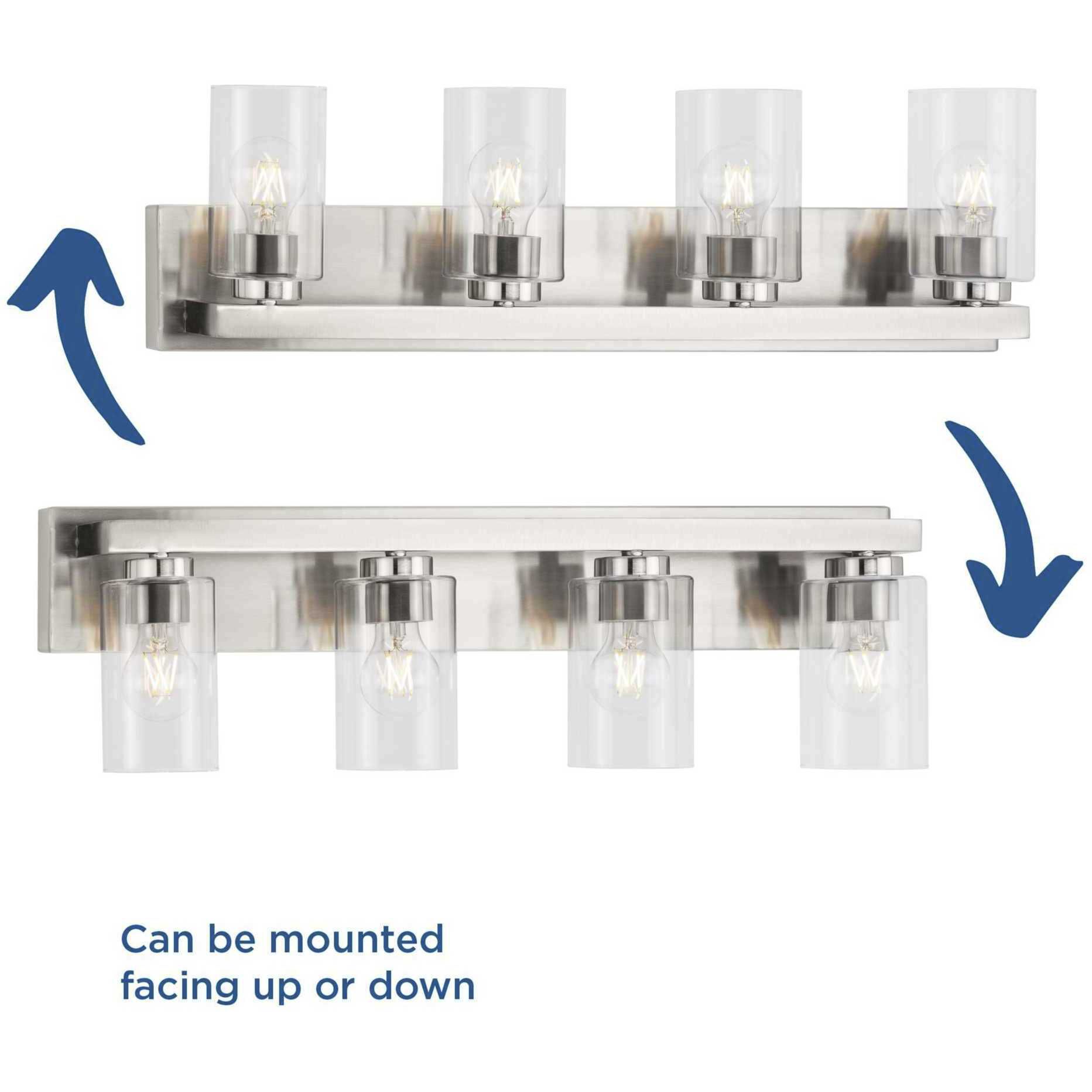 Goodwin 4 Light 29.25 inch Brushed Nickel Vanity Light Wall Light