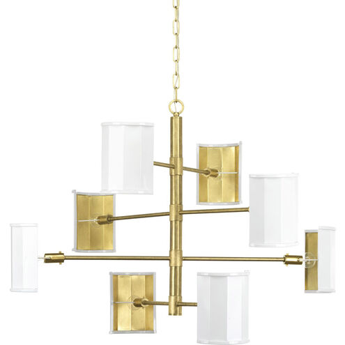 Point Dume™ Wandermere 8 Light 40 inch Brushed Brass Chandelier Ceiling Light, Jeffrey Alan Marks, Design Series