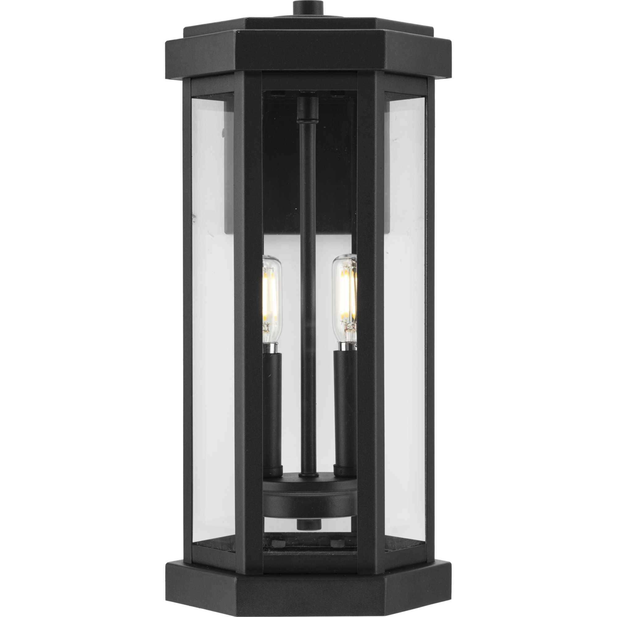 Ramsey 2 Light 15.5 inch Textured Black Outdoor Wall Lantern