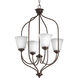 Keats 4 Light 21 inch Antique Bronze Foyer Pendant Ceiling Light