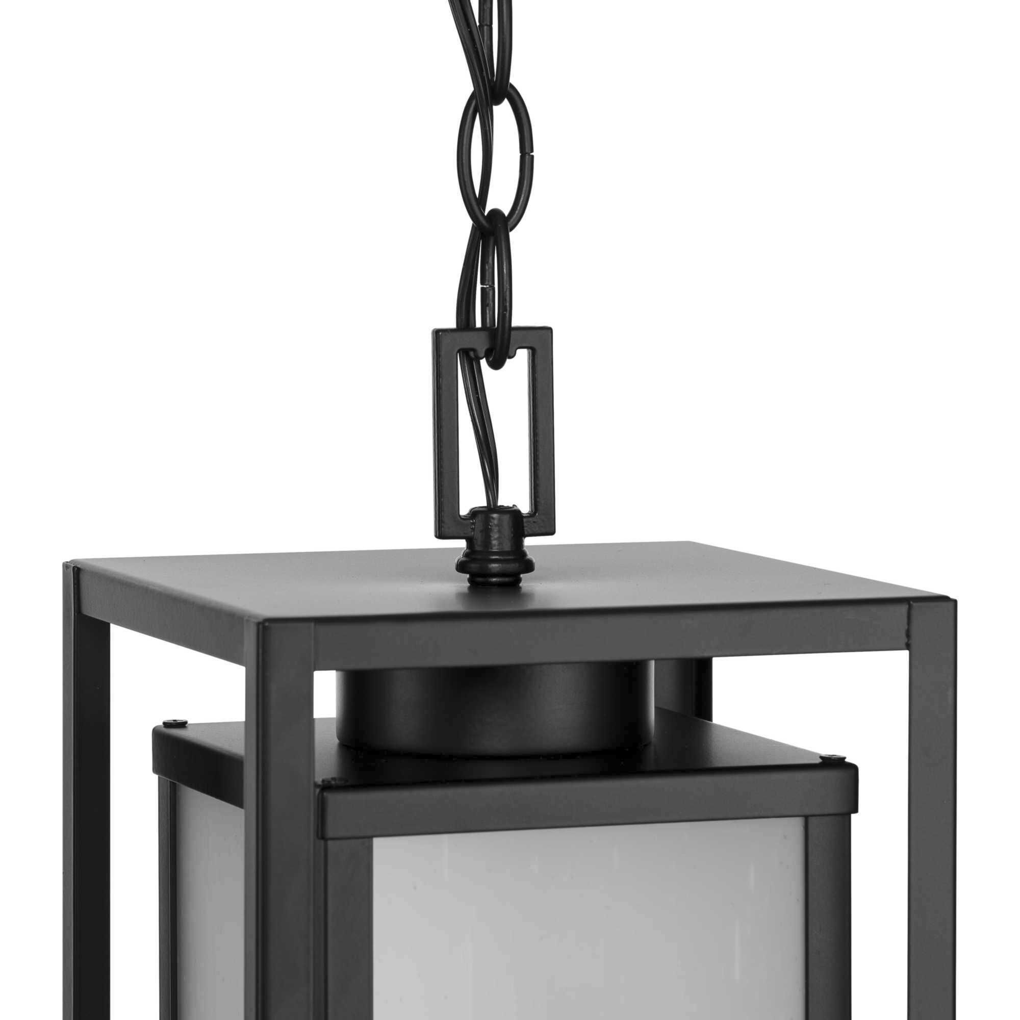 Unison 1 Light 7 inch Matte Black Outdoor Hanging Lantern