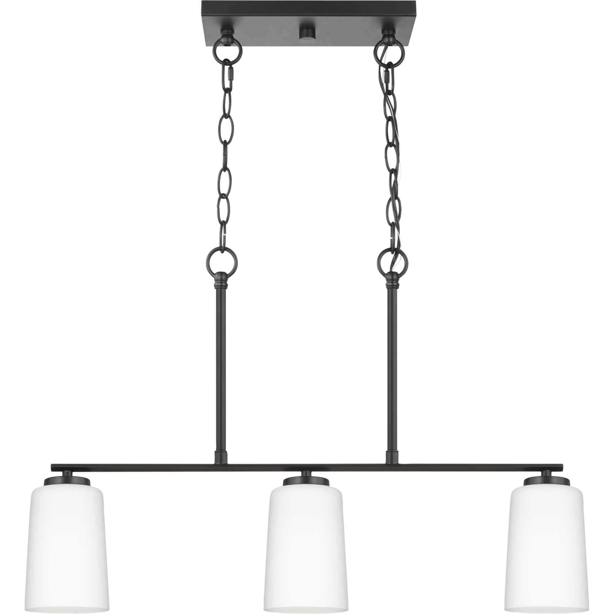 Adley 3 Light 26 inch Matte Black Linear Chandelier Ceiling Light