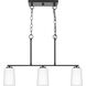 Adley 3 Light 26 inch Matte Black Linear Chandelier Ceiling Light