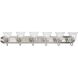 Clear Glass 6 Light 48 inch Brushed Nickel Vanity Light Wall Light