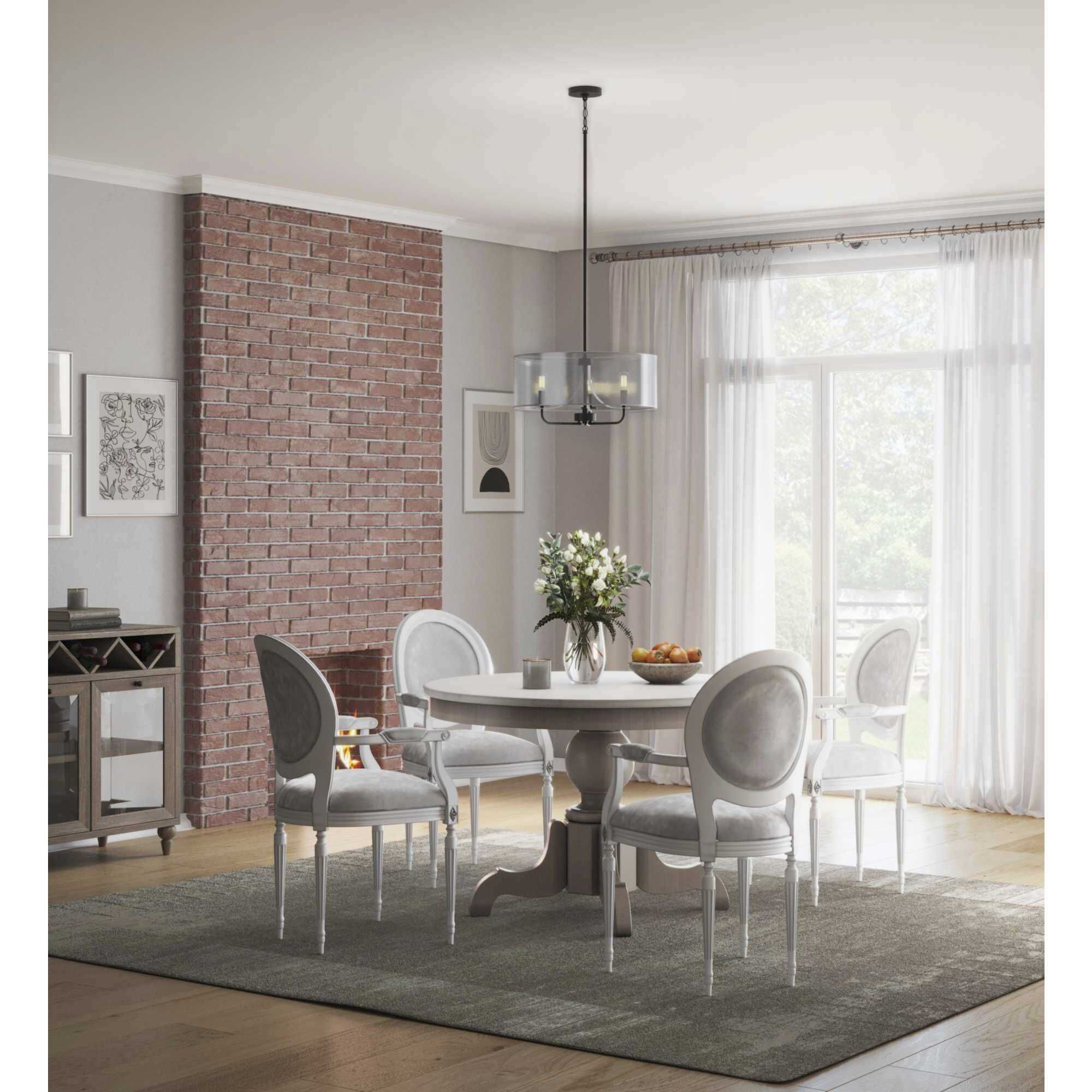 Riley 3 Light Matte Black Pendant Ceiling Light