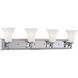 Fairfield 4 Light 35 inch Polished Chrome Bath Vanity Wall Light