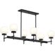 Rigsby 6 Light 43.75 inch Matte Black Linear Chandelier Ceiling Light