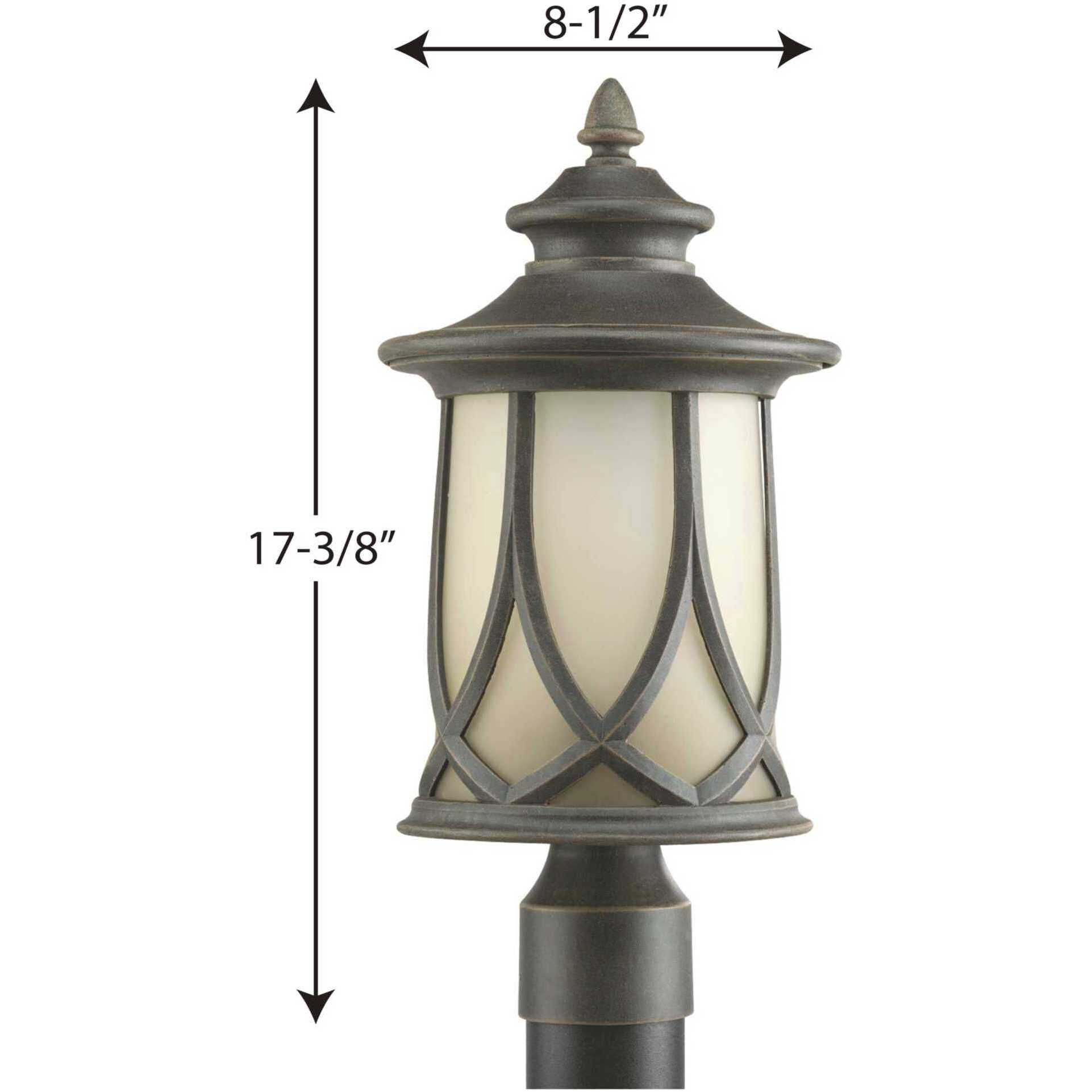 Resort 1 Light 17 inch Aged Copper Outdoor Post Lantern 