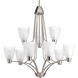 Asset 9 Light 31 inch Brushed Nickel Chandelier Ceiling Light in Bulbs Not Included