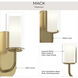 Mack 1 Light 4.75 inch Brushed Gold Wall Sconce Wall Light